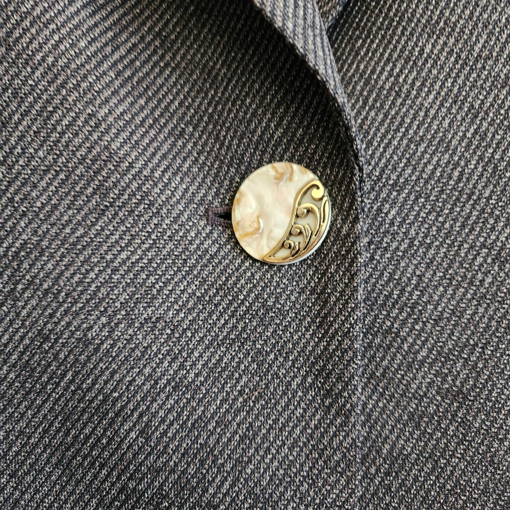 Jones New York‎ Blazer Women's 16W Brown Tweed Custom Jacket Old Money Heritage - Picture 4 of 14